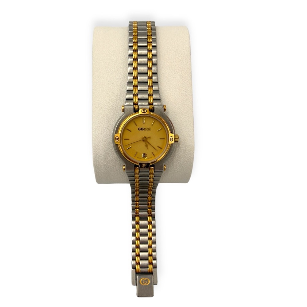 GUCCI 9000L Vintage Two-Tone Date Watch | COA Included - Picture 3 of 14
